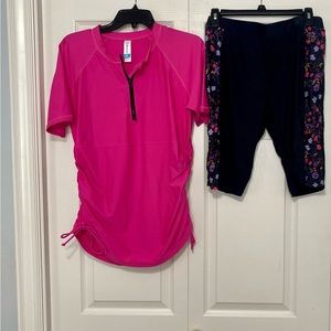 Plus size women’s swim shirt & shorts